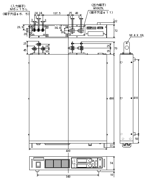 ＦＸ　１．５ｋｗタイプの外観図