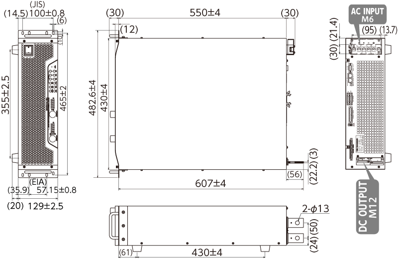 HX060-100M2外形寸法図
